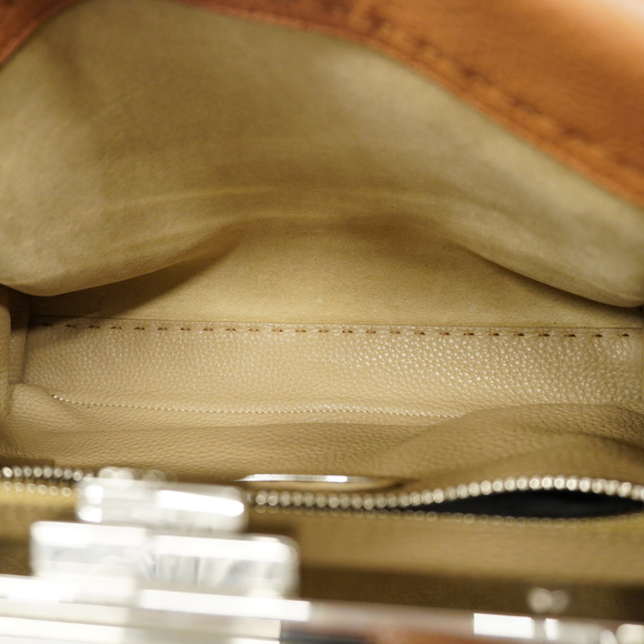 Auth Fendi Selleria 2way Bag Peekaboo Women's Leather Handbag,Shoulder Bag Brown - Picture 4 of 12